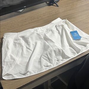 MPG Monetta Women's White XL Tennis Athletic Skirt Shorts Underneath Golf